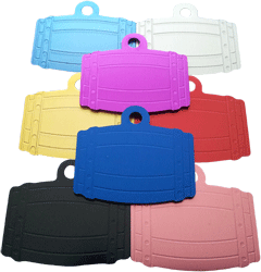 Aluminium barrel print dog tag