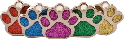 Bling paw tags